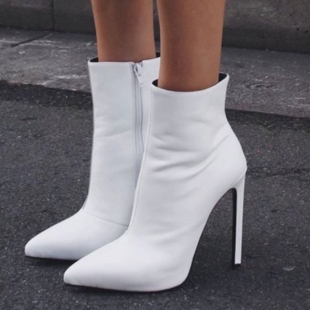 Tony Bianco Freddie white leather bootie